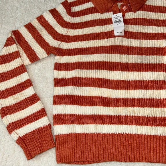 American Eagle Striped Ribbed Knit Long Sleeve Sweater Medium NWT - Picture 3 of 5